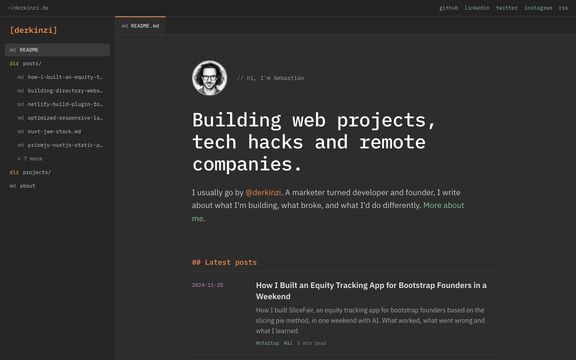 Screenshot of derkinzi.de